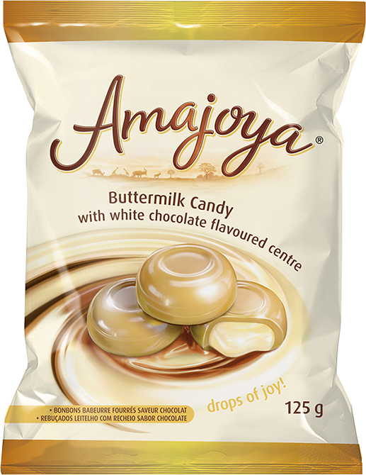 Amajoya Buttermilk Candy with White Chocolate Flavoured Centre 125 g