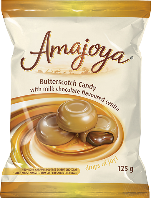 Amajoya Butterscotch Candy with Milk Chocolate Flavoured Centre 125 g