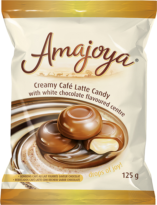 Amajoya Creamy Café Latte Candy with White Chocolate Flavoured Centre 125 g