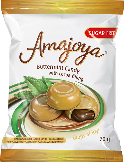 Amajoya Sugar Free Buttermint Candy with Cocoa Filling 70 g