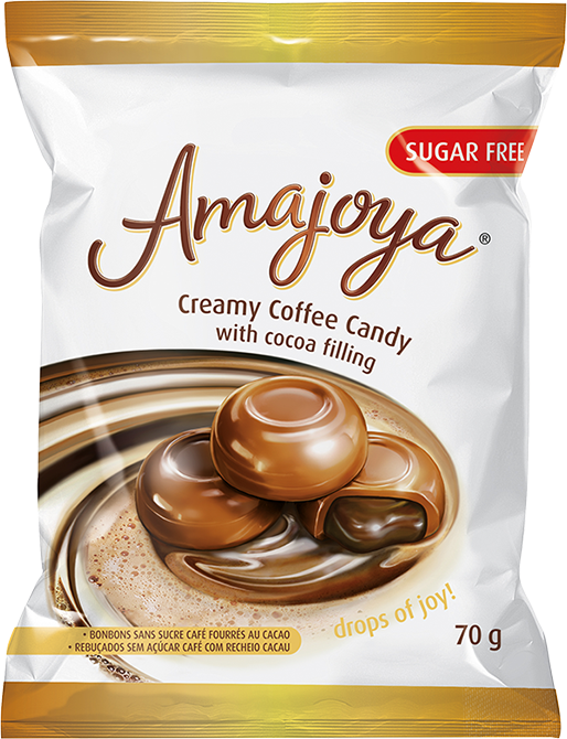 Amajoya Sugar Free Creamy Coffee Candy with Cocoa Filling 70 g
